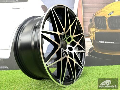 Ratlankis R18x8.5  5X120  ET  35  72.6  B5167  Black Polished (MB)  For BMW  (Z7)  (REAR+FRONT)