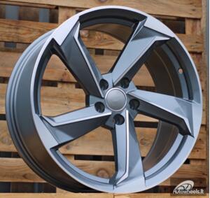 Ratlankis R17x7.5  5X112  ET  45  66.5  B5185  Grey Polished (MG)  For AUD  (L5+K2)