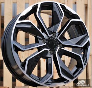 Ratlankis R17x7  5X114.3  ET  45  66.1  B5296  (XFE164)  Black Polished (MB)  For RENAU  (R+K3+P2+P1)