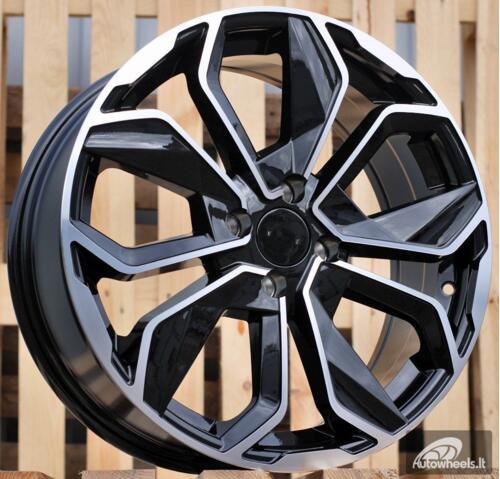 Ratlankis R17x7  5X114.3  ET  45  66.1  B5296  (XFE164)  Black Polished (MB)  For RENAU  (R+K3+P2+P1)
