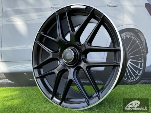 Ratlankis R21x8.5  5X112  ET  40  66.6  B5318  Black Half Matt+Polished Lip (BLHMPL)  For MER  (K4+K2)  (Rear+Front)