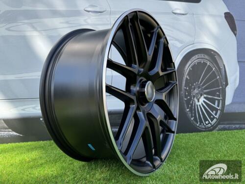 Ratlankis R21x8.5  5X112  ET  40  66.6  B5318  Black Half Matt+Polished Lip (BLHMPL)  For MER  (K4+K2)  (Rear+Front)