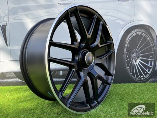 Ratlankis R20x8.5  5X112  ET  38  66.6  B5318  Black Half Matt+Polished Lip (BLHMPL)  For MER  (K4+P2)  (REAR+FRONT)