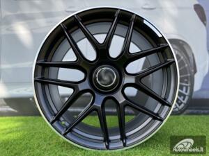 Ratlankis R20x8.5  5X112  ET  40  66.6  B5318  Black Half Matt+Polished Lip (BLHMPL)  For MER  (K2+P)  (REAR+FRONT)