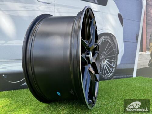 Ratlankis R20x9.5  5X112  ET  22  66.6  B5318  Black Half Matt+Polished Lip (BLHMPL)  For MER  (P)  (REAR+FRONT)