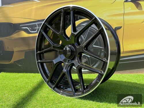 Ratlankis R23x10  5X130  ET  33  84.1  B5318  (A7102B)  Black+Polished Lip (BLPL)  For MER  (P)  (G Class)