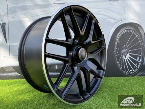 Ratlankis R21x9.5  5X112  ET  40  66.6  B5318  Black Half Matt+Polished Lip (BLHMPL)  For MER  (P2+P)  (Rear+Front)