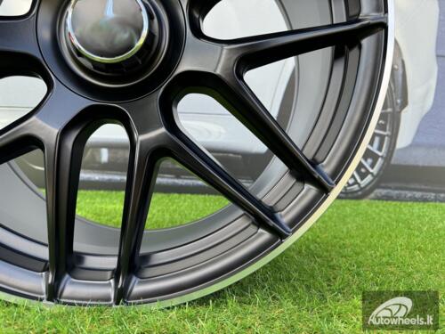 Ratlankis R21x9.5  5X112  ET  40  66.6  B5318  Black Half Matt+Polished Lip (BLHMPL)  For MER  (P2+P)  (Rear+Front)