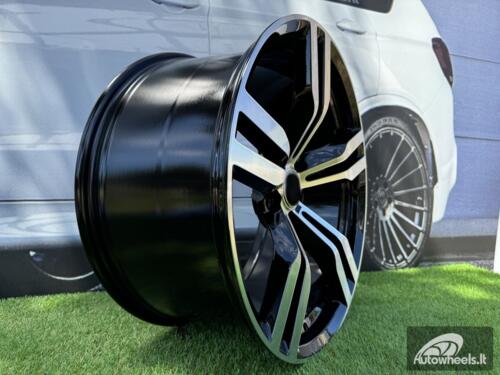 Ratlankis R20x8.5  5X112  ET  25  66.6  B5327  Black Polished (MB)  For BMW  (K4+P)  (Rear+Front)