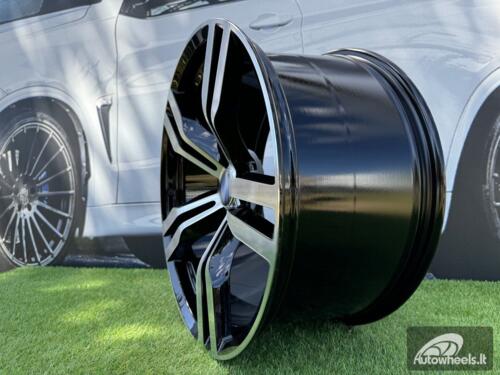 Ratlankis R19x9.5  5X112  ET  39  66.6  B5327  Black Polished (MB)  For BMW  (K2+K4)  (Rear+Front)