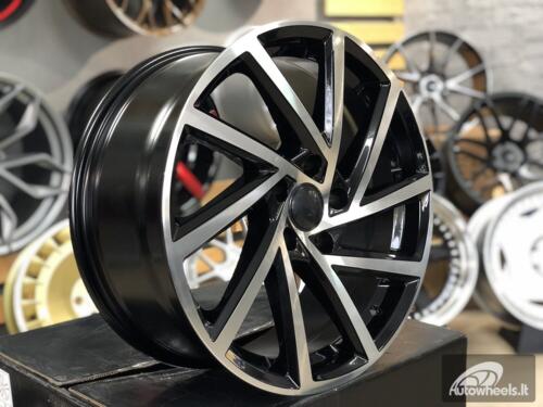 Ratlankis R18x7.5  5X112  ET  45  57.1  B5329  (BY1420/VW405)  Black Polished (MB)  For VW  (P2+Z2)