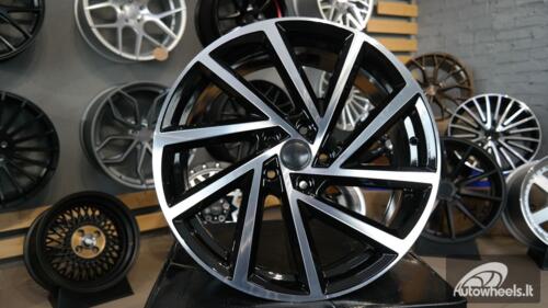 Ratlankis R18x7.5  5X112  ET  45  57.1  B5329  (BY1420/VW405)  Black Polished (MB)  For VW  (P2+Z2+Z1)