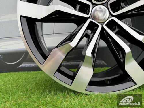 Ratlankis R19x8.5  5X112  ET  38  57.1  B5333  (IN5389)  Black Polished (MB)  For VW  (Z6)