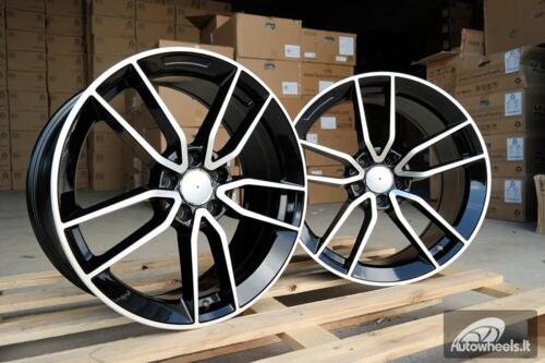 Ratlankis R18x9  5X112  ET  45  66.6  B5461  Black Polished (MB)  For MER  (P)  (Rear+Front)