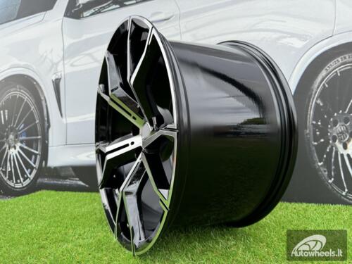 Ratlankis R21x10.5  5X112  ET  43  66.6  B5498  (BYD1538)  Black Polished (MB)  For BMW  (Z7)  (FRONT+REAR)