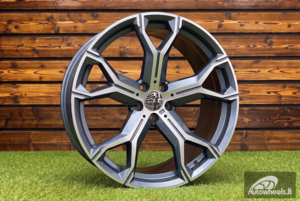 Ratlankis R22x9.5  5X112  ET  37  66.6  B5498  (BYD1538)  Grey Polished Half Matt (MGHM)  For BMW  (K3)  ((MGMF))
