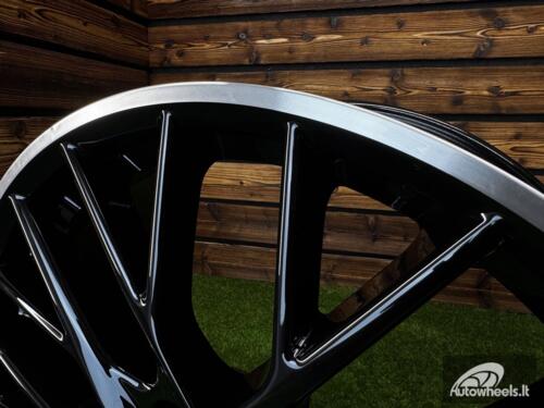 Ratlankis R21x9.5  5X130  ET  65  71.6  B5541  Black+Polished Lip (BLPL)  For PORCH  (K4+M)  (Black Shining+PL Rear+Front)