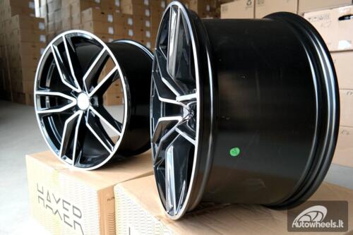 Ratlankis R21x11  5X112  ET  49  66.6  B5610  Black Polished (MB)  For MER  (K4+P)  (Rear+Front)