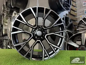 Ratlankis R22x9.5  5X112  ET  37  66.6  B5769  Black Polished (MB)  For BMW  (K4)  (Rear+Front)