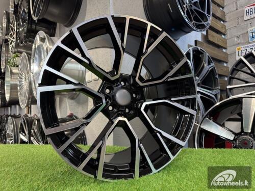 Ratlankis R22x9.5  5X112  ET  37  66.6  B5769  Black Polished (MB)  For BMW  (K4)  (Rear+Front)