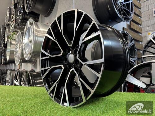 Ratlankis R22x9.5  5X112  ET  37  66.6  B5769  Black Polished (MB)  For BMW  (K4)  (Rear+Front)