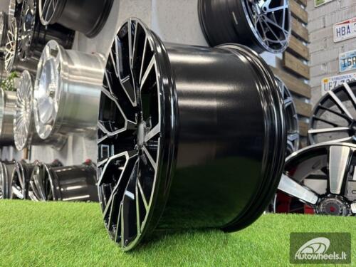 Ratlankis R22x9.5  5X112  ET  37  66.6  B5769  Black Polished (MB)  For BMW  (K4)  (Rear+Front)
