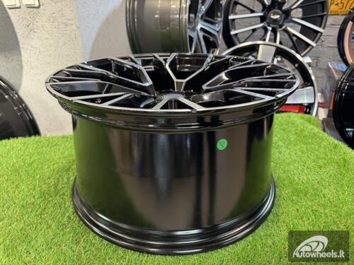 Ratlankis R22x9.5  5X112  ET  37  66.6  B5769  Black Polished (MB)  For BMW  (K4)  (Rear+Front)