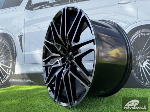 Ratlankis R21x11  5X112  ET  37  66.6  B5771  (B16/HE5063)  Black+Tinted Face (BLTF)  For BMW  (P1)  (Rear+Front)