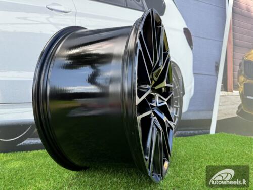 Ratlankis R21x11  5X112  ET  37  66.6  B5771  (B16/HE5063)  Black+Tinted Face (BLTF)  For BMW  (P1)  (Rear+Front)