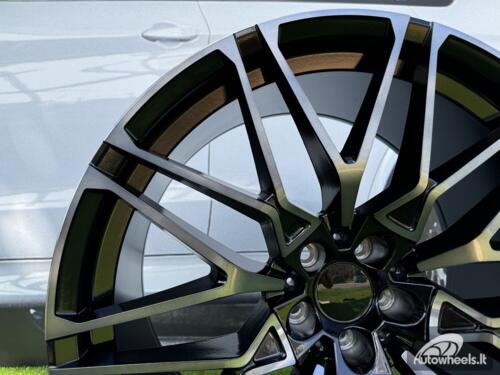 Ratlankis R21x11  5X112  ET  37  66.6  B5771  (B16/HE5063)  Black+Tinted Face (BLTF)  For BMW  (P1)  (Rear+Front)