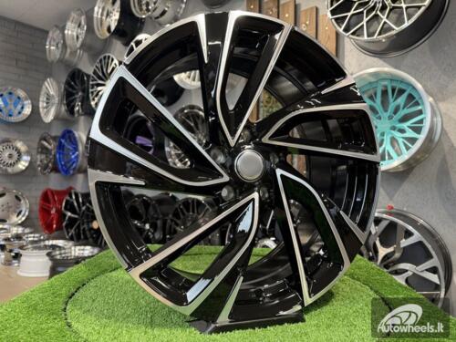 Ratlankis R18x8  5X112  ET  45  57.1  B5772  Black Polished (MB)  For VW  (R+K2)