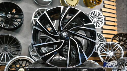 Ratlankis R18x7.5  5X112  ET  45  57.1  B5772  (IN5481)  Black Polished (MB)  For VW  (P2+Z5)