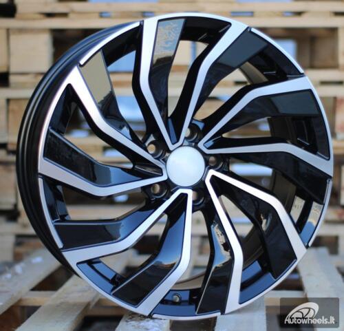 Ratlankis R18x8  5X112  ET  45  57.1  B5780  Black Polished (MB)  For VW  (P)