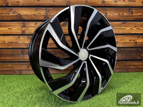 Ratlankis R18x8  5X112  ET  45  57.1  B5780  Black Polished (MB)  For VW  (Z7)