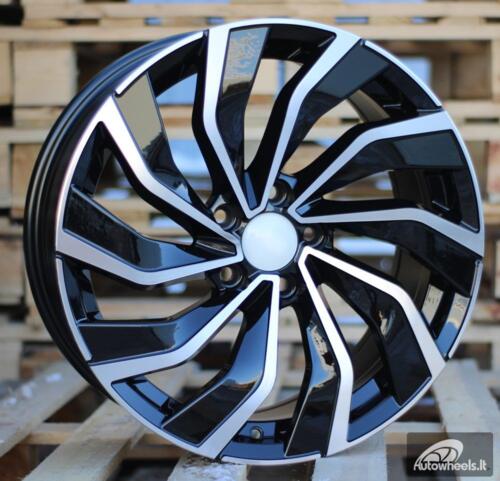 Ratlankis R18x8  5X112  ET  45  57.1  B5780  Black Polished (MB)  For VW  (Z7)