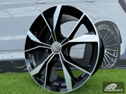 Ratlankis R18x8  5X112  ET  41  57.1  B5808  Black Polished (MB)  For VW  (P)