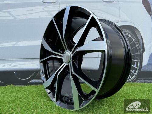 Ratlankis R18x8  5X112  ET  41  57.1  B5808  Black Polished (MB)  For VW  (P)