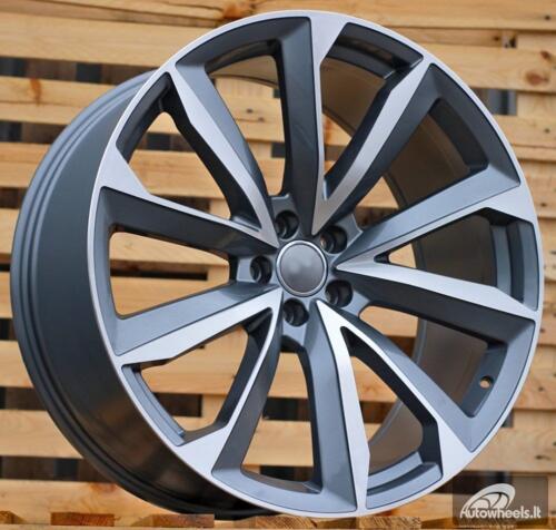 Ratlankis R22x10  5X112  ET  26  66.5  B5815  Grey Polished+Powder Coating (MGPC)  For AUD  (P)  (New Q7)