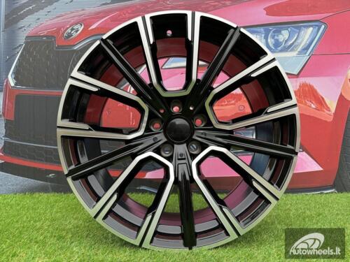 Ratlankis R21x8.5  5X112  ET  25  66.6  B5836  Black Polished (MB)  For BMW  (K4+Z4)  (Rear+Front)