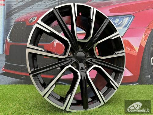 Ratlankis R21x8.5  5X112  ET  25  66.6  B5836  Black Polished (MB)  For BMW  (K4+Z4)  (Rear+Front)