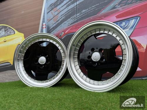Ratlankis R18x8  5X112  ET  35  66.6  B5852  Black+Polished Lip (BLPL)  For MER  (K2+Z4+K4)  (MONOBLOCK Style Rear+Front)