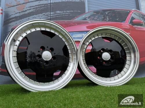 Ratlankis R18x8  5X112  ET  35  66.6  B5852  Black+Polished Lip (BLPL)  For MER  (K2+Z4+K4)  (MONOBLOCK Style Rear+Front)