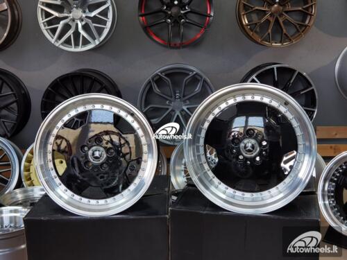 Ratlankis R18x9  5X112  ET  30  66.6  B5852  Black+Polished Lip (BLPL)  For MER  (K2)  (MONOBLOCK Style Rear+Front)