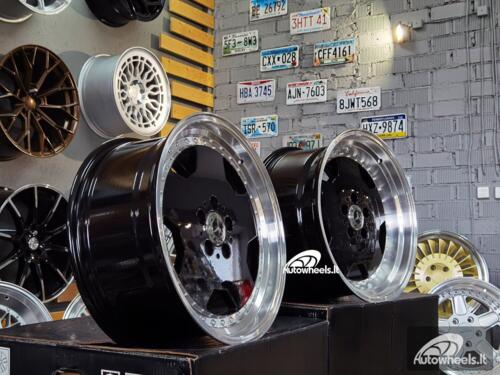 Ratlankis R18x9  5X112  ET  30  66.6  B5852  Black+Polished Lip (BLPL)  For MER  (K2)  (MONOBLOCK Style Rear+Front)