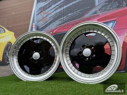 Ratlankis R18x9  5X112  ET  30  66.6  B5852  Black+Polished Lip (BLPL)  For MER  (Z4)  (MONOBLOCK Style Rear+Front)