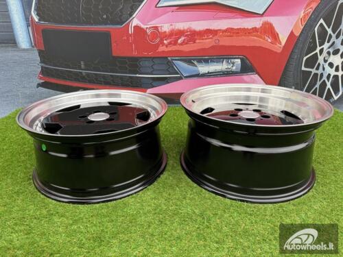 Ratlankis R18x9  5X112  ET  30  66.6  B5852  Black+Polished Lip (BLPL)  For MER  (Z4)  (MONOBLOCK Style Rear+Front)