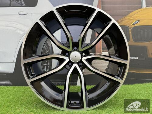 Ratlankis R22x10  5X112  ET  46  66.6  B5949  Black Polished (MB)  For MER  (P+P2)  (New GLS/GLE (Rear+Front))