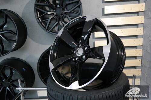 Ratlankis R17x7.5  5X112  ET  45  66.5  BK217  Black Polished (MB)  For AUD  (P+K4)