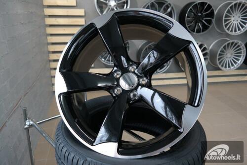 Ratlankis R19x8.5  5X112  ET  30  66.5  BK217  (BY939)  Black Polished (MB)  For AUD  (Z2)