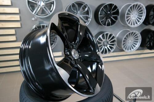 Ratlankis R19x8.5  5X112  ET  30  66.5  BK217  (BY939)  Black Polished (MB)  For AUD  (Z2)